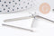 Pendentif barre rectangulaire laiton platine 40mm, x2 (G0662)