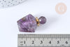 Pendentif bouteille parfum améthyste naturelle 37.5mm, x1 (G3213)