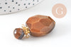 Pendentif bouteille parfum œil de tigre naturelle 39mm, x1 (G5226)
