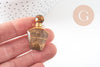 Pendentif bouteille parfum œil de tigre naturelle,pendentif pendentif collier,pendentif œil de tigre Naturel,37mm, x1 (G5229)