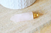 Pendentif bouteille parfum quartz rose naturel pointe 46.5mm, x1 (G4511)
