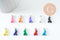 Pendentif branche de corail acier 304 inoxydable platine multicolore 18.5mm, x1 G9811