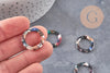 Pendentif cercle coloré acetate, perle plastique,connecteur plastique,21.5mm, x2 ou x10 (G2084)
