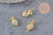 Pendentif citron doré 18K zircons, 14mm, x1 (G4852)