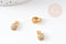 Pendentif coccinelle or cristal zircon, pendentif doré,pendentif cristal, bijou doré,création bijoux,9.5mm, x1 G2468