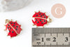 Pendentif coccinelle zamac émaillé 21,5mm pendentif animal, bijou coccinelle,création de bijou, x1 (G7116)