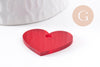 Pendentif coeur acrylique 27mm, x2 (G10155)