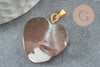 Pendentif coeur nacre noire naturelle doré,fourniture créative,pendentif coeur,coeur nacre,coquillage noir,création bijou, 20mm, x1 G2318