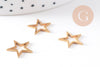 Pendentif connecteur étoile acier 201 inoxydable doré 13mm, x5 (G10512)