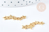 Pendentif connecteur étoiles acier 304 doré inoxydable 30mm, x1 (G9789)