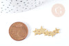 Pendentif connecteur étoiles acier 304 doré inoxydable 30mm, x1 (G9789)