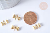 Pendentif connecteur noeud acier doré 12mm, breloque doré, acier inoxydable doré, pendentif sans nickel, x10 G6061
