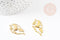 Pendentif connecteur ovale colibri laiton doré 33.5mm, x1 G4036