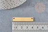 Pendentif connecteur rectangle acier doré 9mm, x1 (G4554)