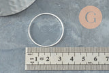 Pendentif connecteur rond laiton argenté 30mm, x5 (G3130)
