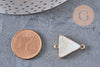 Pendentif connecteur triangle nacre noire naturelle doré 22mm, x1 (G5912)