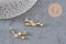 Pendentif constellation laiton doré zircons, un pendentif celeste du signe horoscope du Taureau,26.5mm x1 (G4927)