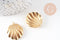 Pendentif coquillage acier IP inoxydable doré 18K 26.5mm, x1 (G10806)