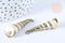 Pendentif coquillage blanc spirale doré 36-67mm, Pendentif coquillage pour création bijoux, x1 G7311