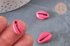Pendentif coquillage cauris roses, coquillage naturel,cauri rose,coquillage bijou,15mm, x5 (G1530)