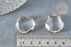Pendentif coquillage cristal verre laiton doré 26mm, x1 G7359