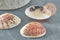 Pendentif coquillage naturel 21-29mm percé pour création bijoux, x2 (G7312)
