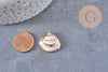 Pendentif coquillage naturel coque doré,pendentif doré, création bijoux, coquillage bijou,coquillage or,22-29mm, x 2,G3088