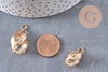Pendentif coquillage naturel spirale doré, fourniture créative, pendentif doré, création bijoux, coquillage bijou,coquillage or-G2201