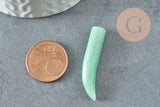 Pendentif corne aventurine, creation bijou pierre pendentif pierre,pierre naturelle, aventurine naturel, pierre non percée,38mm, x1 (G2904)