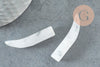 Pendentif corne quartz blanc, pendentif pierre,pierre naturelle,quartz naturel, pierre non percee, 38mm, x1 (G2905)