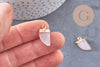 Pendentif corne quartz rose,pendentif bijoux, quartz rose naturel, pendentif jade,21mm, x1 (G1513)