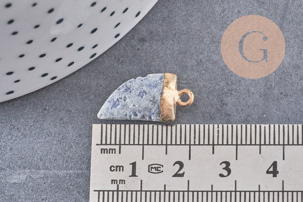 Pendentif corne sodalite bleue,pendentif bijoux, pendentif pierre, sodalite naturelle,21mm, x1 (G2705)