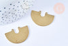 Pendentif demi-cercle laiton brut 33x22mm, x1 (G6529)