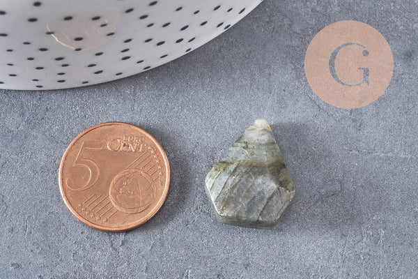 Pendentif diamant labradorite 21mm,Pendentif pour bijoux, pendentif pierre, pierre naturelle, pendentif rose,labradorite naturel, G3943