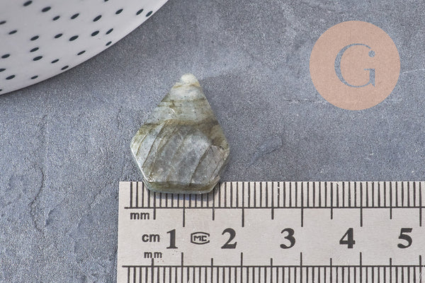 Pendentif diamant labradorite 21mm,Pendentif pour bijoux, pendentif pierre, pierre naturelle, pendentif rose,labradorite naturel, G3943