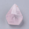 Pendentif diamant quartz rose,Pendentif pour bijoux, pendentif rose,quartz rose naturel,21mm, x1 (G6277)