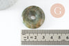 Pendentif donut agate verte mousse naturelle 30mm, x1 (G3983)