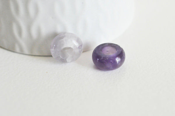 Pendentif donut améthyste naturelle 14mm, x2 (G3143)