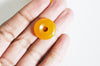 Pendentif donut jade jaune teinté 20mm,pendentif jade, pendentif pierre,jade naturel, jade vert,jade vert naturel, x1,G2463