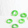 Pendentif donut jade vert teinté,pendentif jade, pendentif pierre,jade naturel, jade vert,jade vert naturel,9-10mm, x 2,G3096