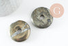 Pendentif donut pyrite grise naturelle 30x5mm, x1 (G2047)