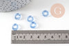 Pendentif donut verre bleu 10x3mm, x 10 (3.3g) (G3668)