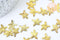 Pendentif estampe filigrane feuille érable laiton doré 14.5x11mm, Pendentif très fin et léger pour création de bijoux, x10 (G5978)