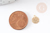 Pendentif estampe filigrane rond dentelle laiton doré 10mm, Pendentif très fin et léger pour création de bijoux DIY x2 (G9204)