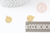 Pendentif fleur filigrane laiton doré 15mm, pendentif dentelle pour creation bijoux x50 (G1291)