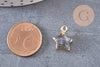 Pendentif étoile labradorite facettes, pendentif pierre, labradorite naturelle, pendentif étoile,17mm, x1 (G3944)
