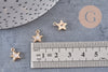 Pendentif étoile laiton doré cristal zircon 10.5mm, x1 G5683