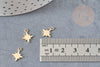 Pendentif étoile polaire acier 304 inoxydable doré IP 11.5mm, x2 (G6326)