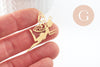 Pendentif fée clochette d'ange acier 201 inoxydable doré 41mm, x1 (G9732)