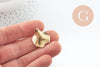 Pendentif feuille laiton, breloque laiton brut, feuille monstera, bijoux,pendentif laiton brut,,21.5mm, x2 (G3235)